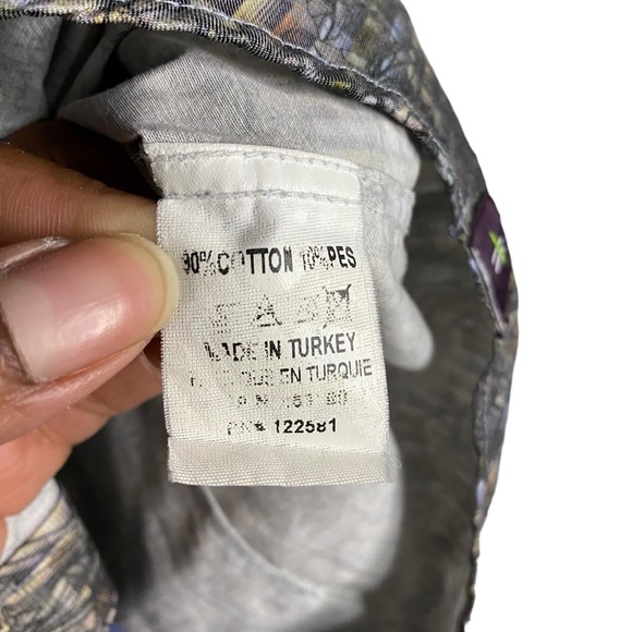 Franco Negretti Men's Floral Patterned Button Down Shirt - Picture 7 of 9